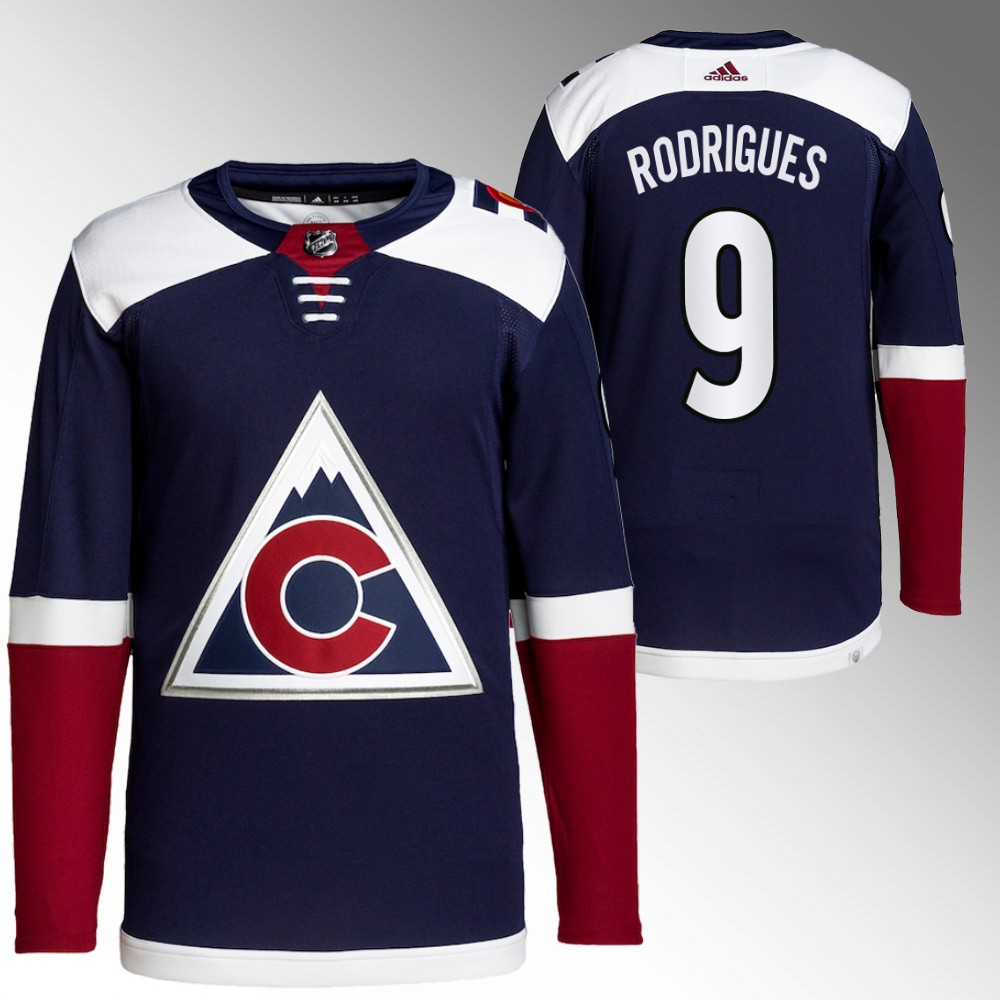 2022-23 Colorado Avalanche Evan Rodrigues Navy Authentic Primegreen Alternate Jersey
