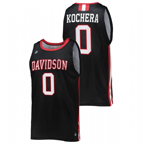 2022-23 Davidson Wildcats Connor Kochera College Basketball Black Jersey Men
