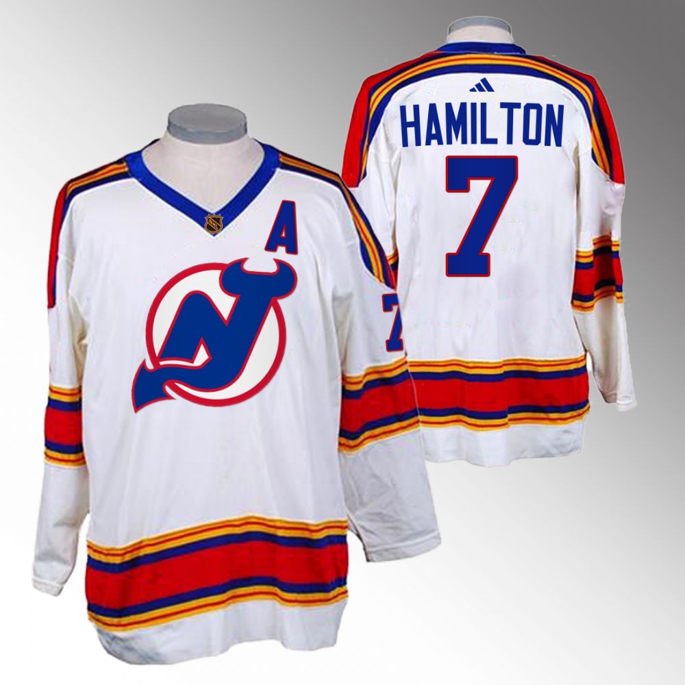 2022-23 Devils Dougie Hamilton White Reverse Retro 2.0 Replica Jersey