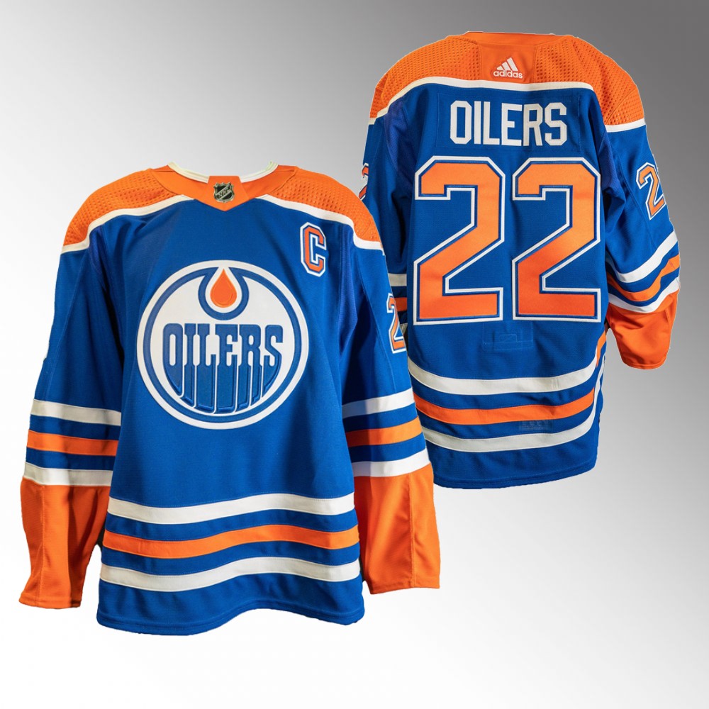 2022-23 Edmonton Oilers Blue Primegreen Authentic Home Jersey