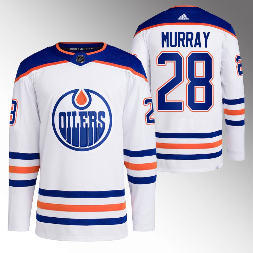 2022-23 Edmonton Oilers Ryan Murray White Primegreen Authentic Away Jersey