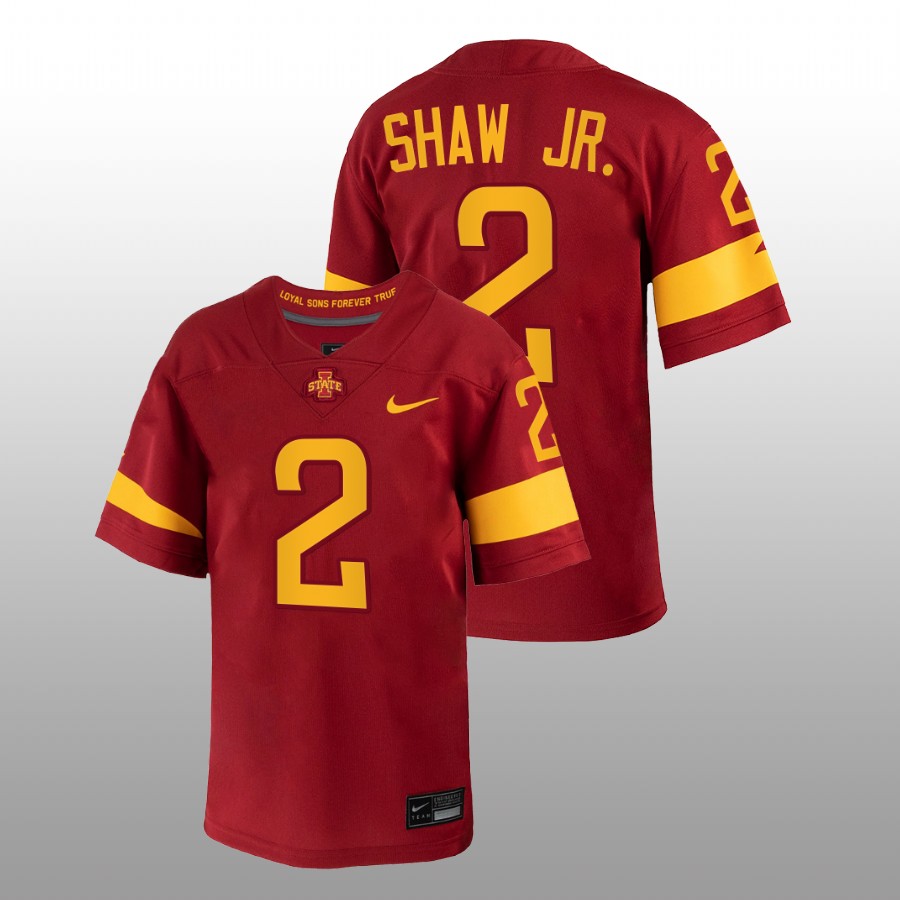 2022-23 Iowa State Cyclones Sean Shaw Jr. College Football Red Jersey