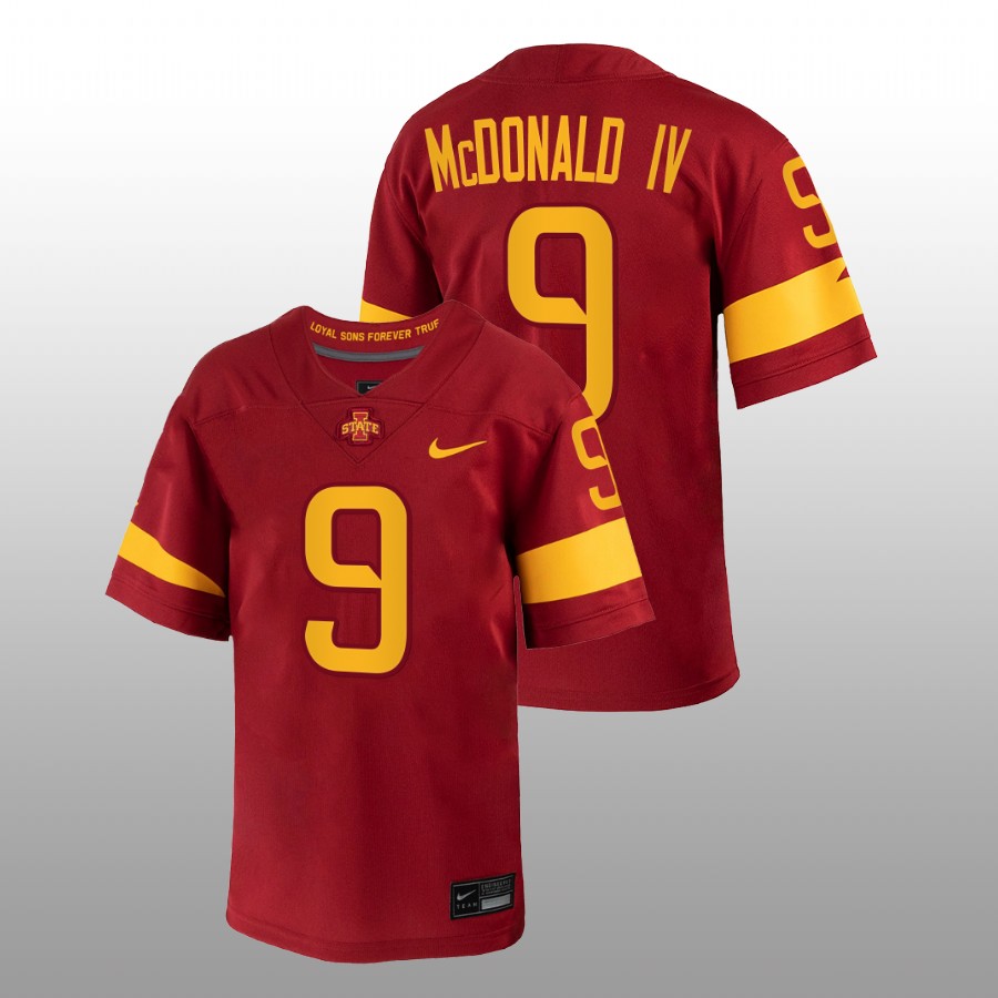2022-23 Iowa State Cyclones Will McDonald IV College Football Red Jersey