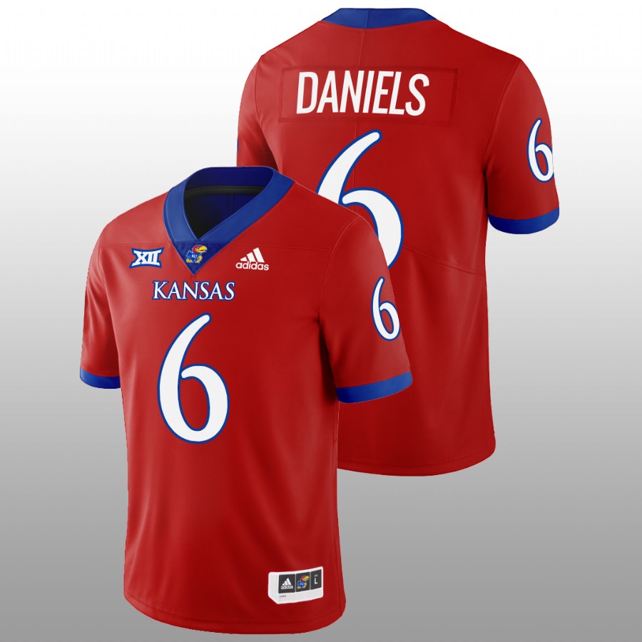 2022-23 Kansas Jayhawks Jalon Daniels College Football Red Jersey