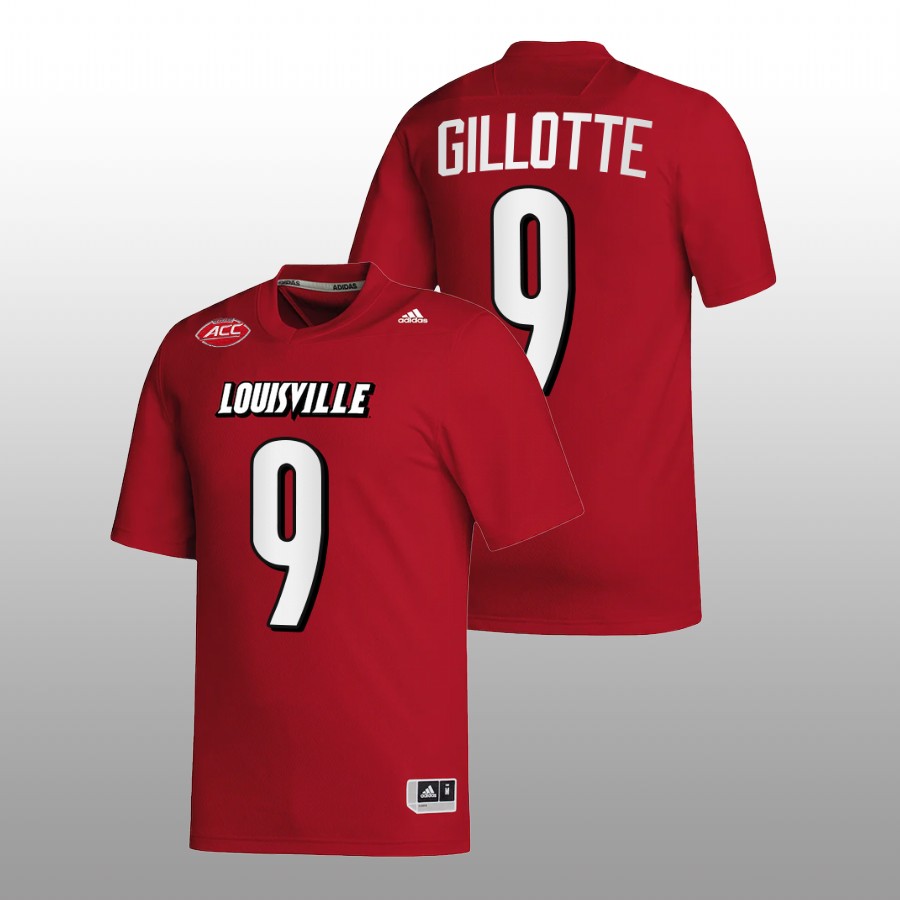 2022-23 Louisville Cardinals Ashton Gillotte College Football Red Jersey NIL Replica