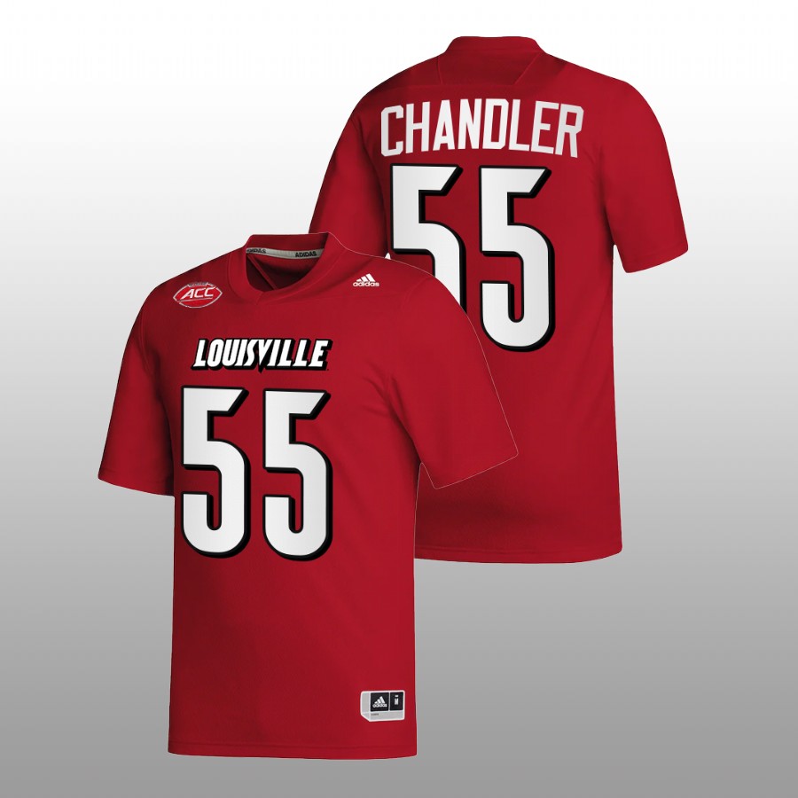 2022-23 Louisville Cardinals Caleb Chandler College Football Red Jersey NIL Replica