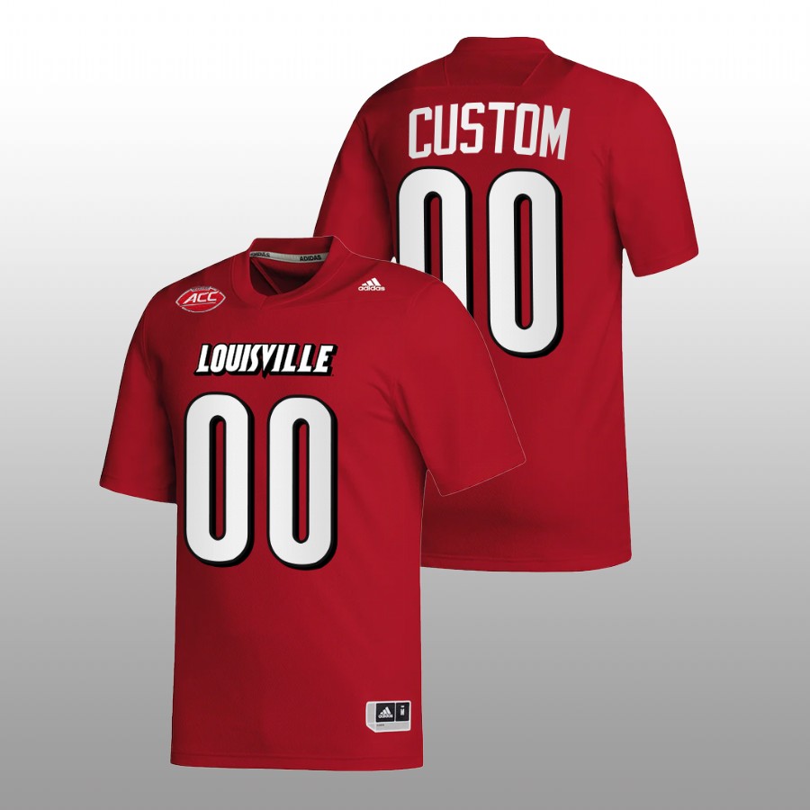 2022-23 Louisville Cardinals Custom College Football Red Jersey NIL Replica