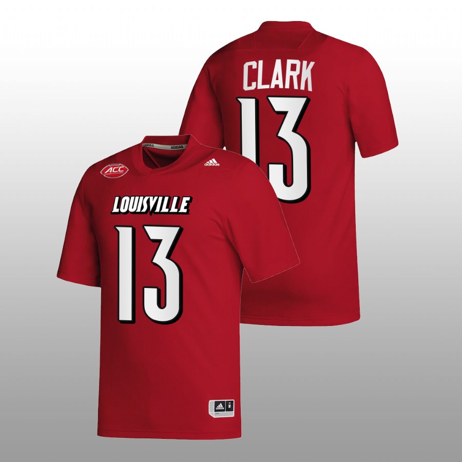 2022-23 Louisville Cardinals Kei'Trel Clark College Football Red Jersey NIL Replica