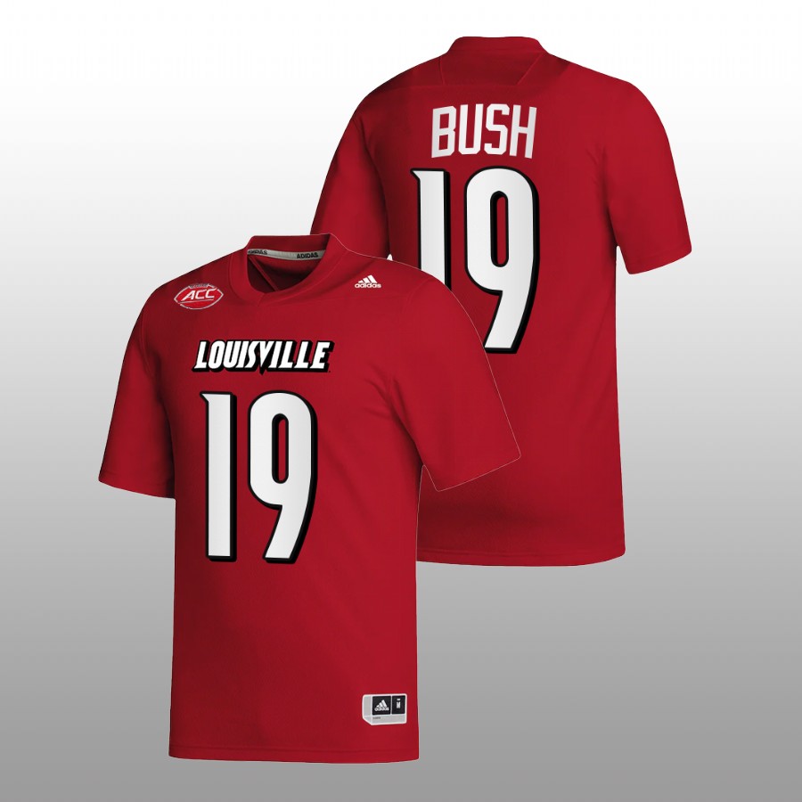 2022-23 Louisville Cardinals Michael Bush College Football Red Jersey NIL Replica