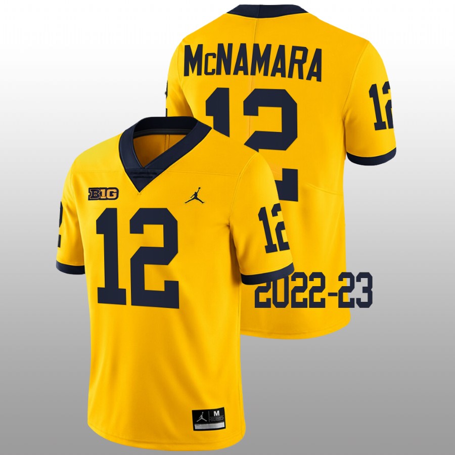2022-23 Michigan Wolverines Cade McNamara College Football Maize Jersey Limited