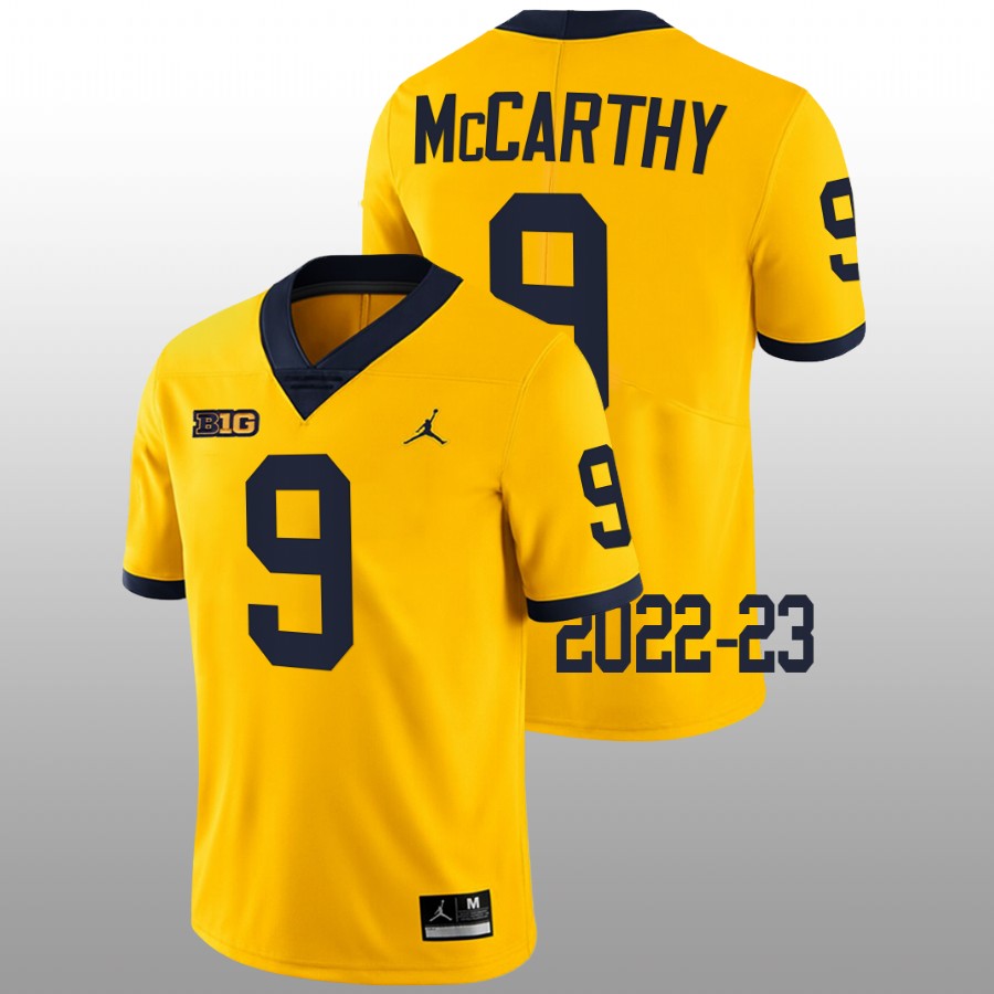 2022-23 Michigan Wolverines J.J. McCarthy College Football Maize Jersey Limited