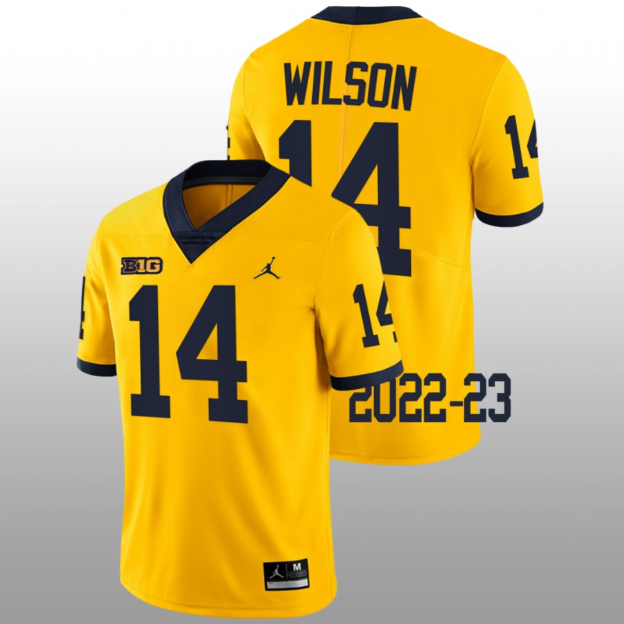 2022-23 Michigan Wolverines Roman Wilson College Football Maize Jersey Limited