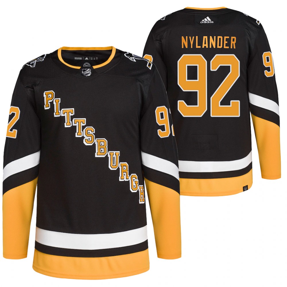 2022-23 Pittsburgh Penguins Alex Nylander Black Alternate Primegreen Authentic Jersey