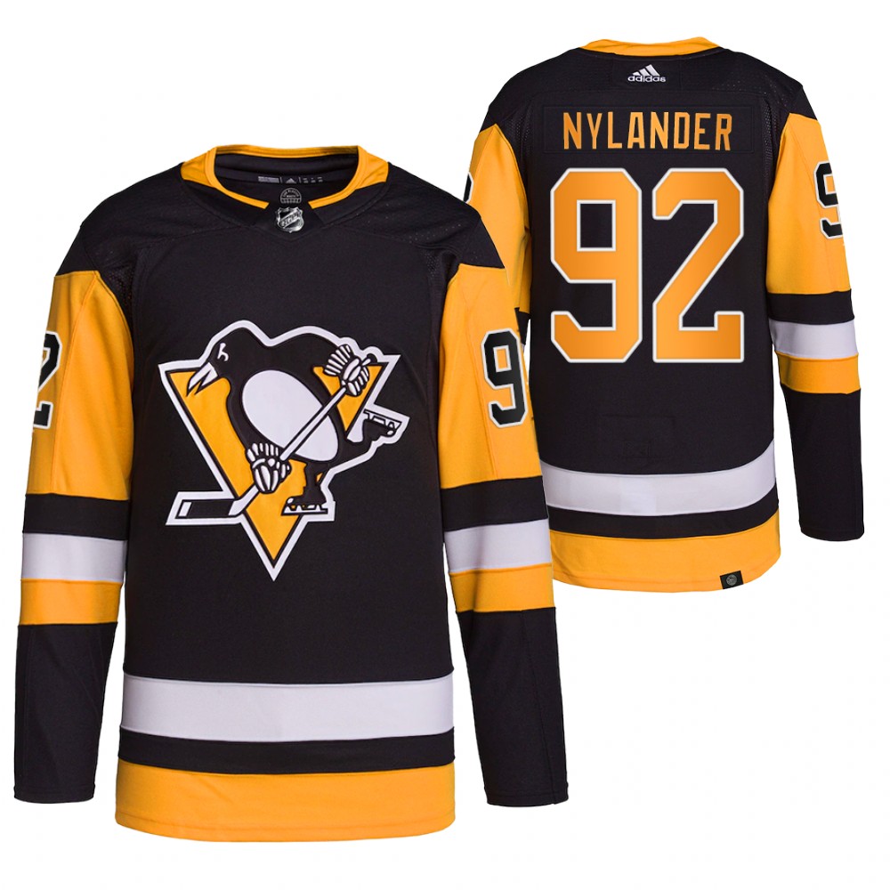 2022-23 Pittsburgh Penguins Alex Nylander Black Home Primegreen Authentic Jersey