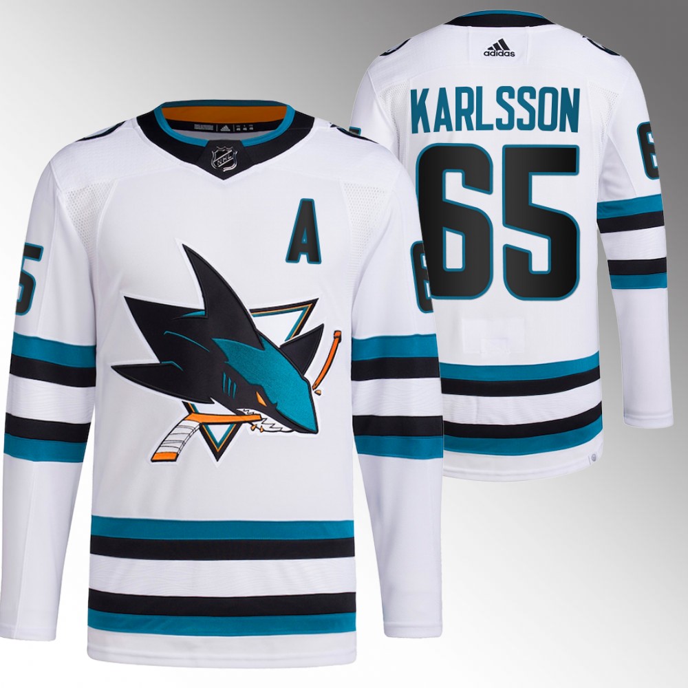 2022-23 San Jose Sharks Erik Karlsson White Away Primegreen Authentic Jersey