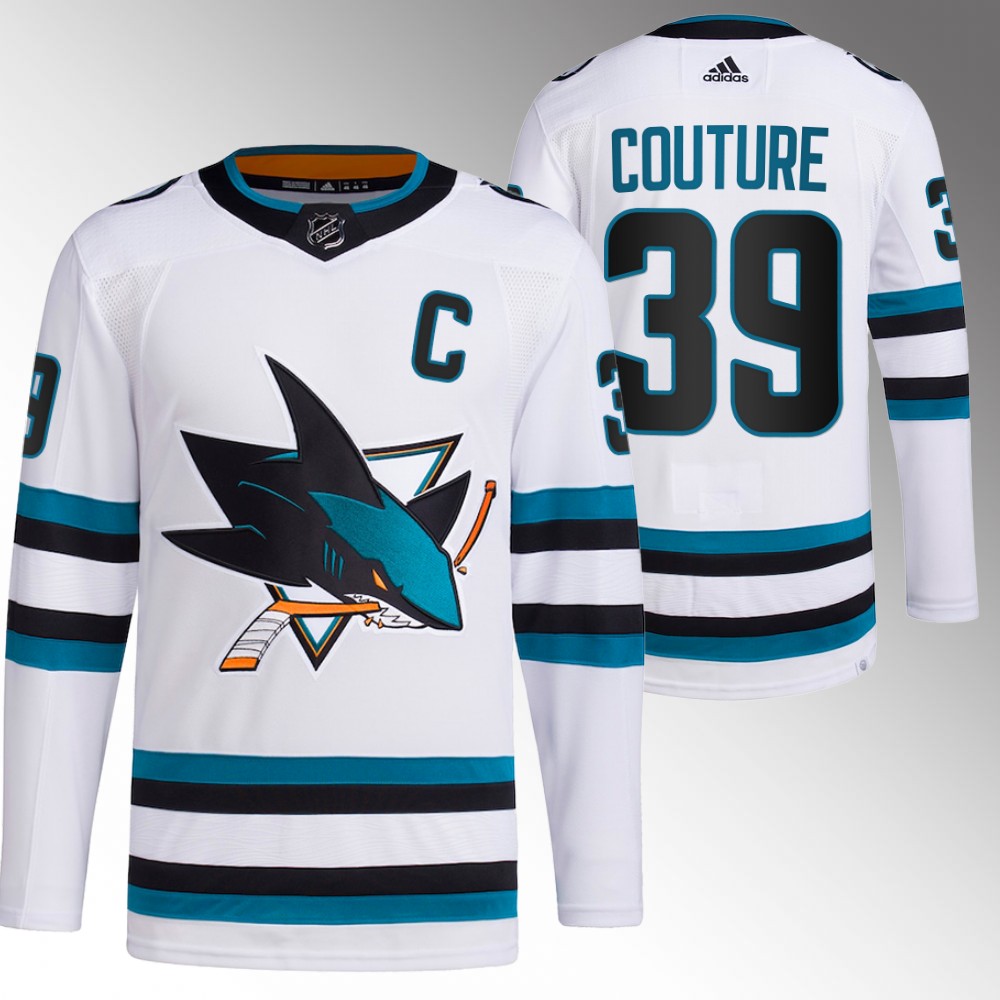 2022-23 San Jose Sharks Logan Couture White Away Primegreen Authentic Jersey