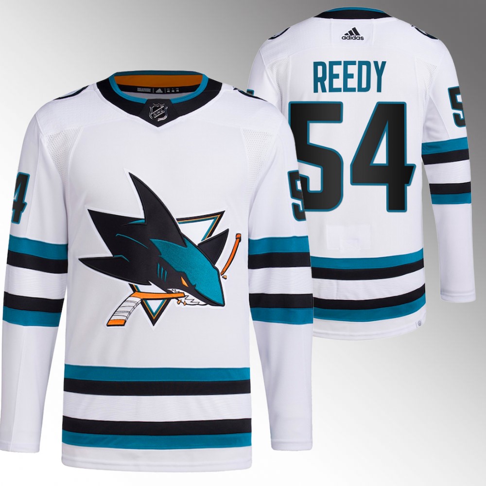 2022-23 San Jose Sharks Scott Reedy White Away Primegreen Authentic Jersey