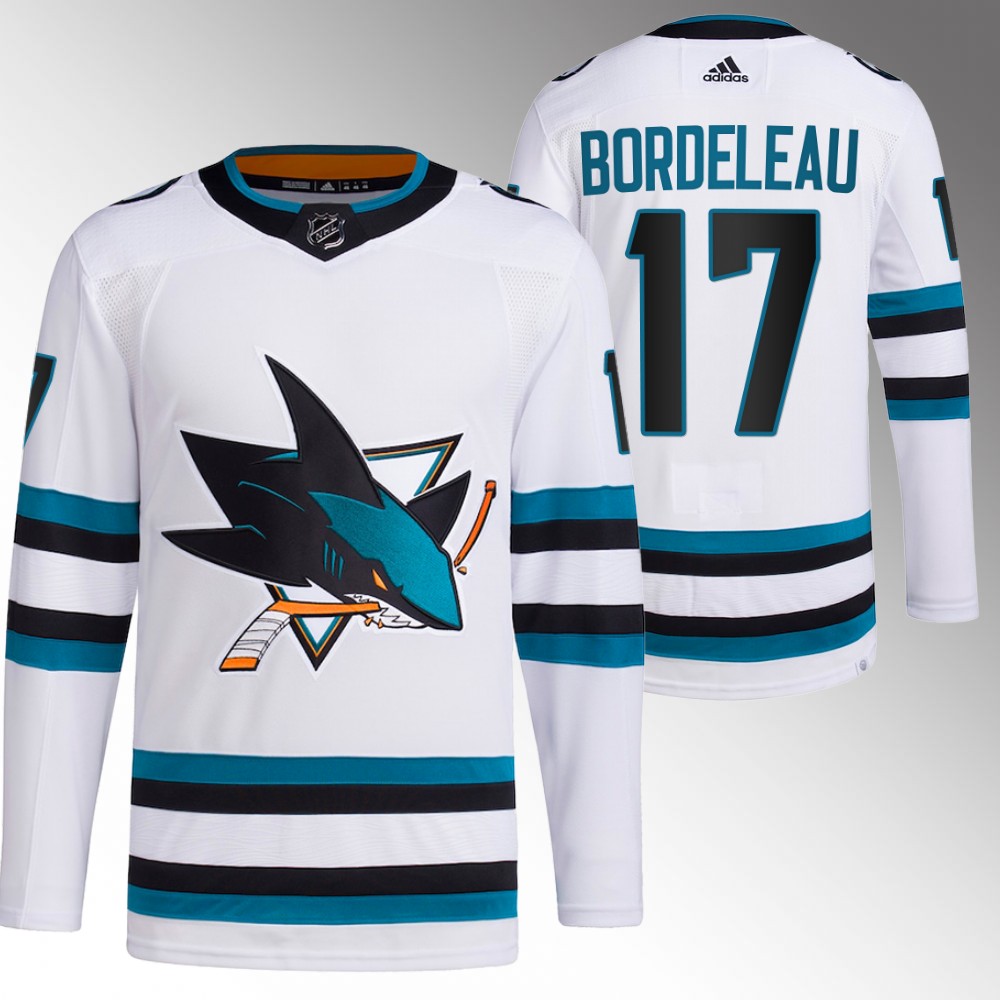 2022-23 San Jose Sharks Thomas Bordeleau White Away Primegreen Authentic Jersey