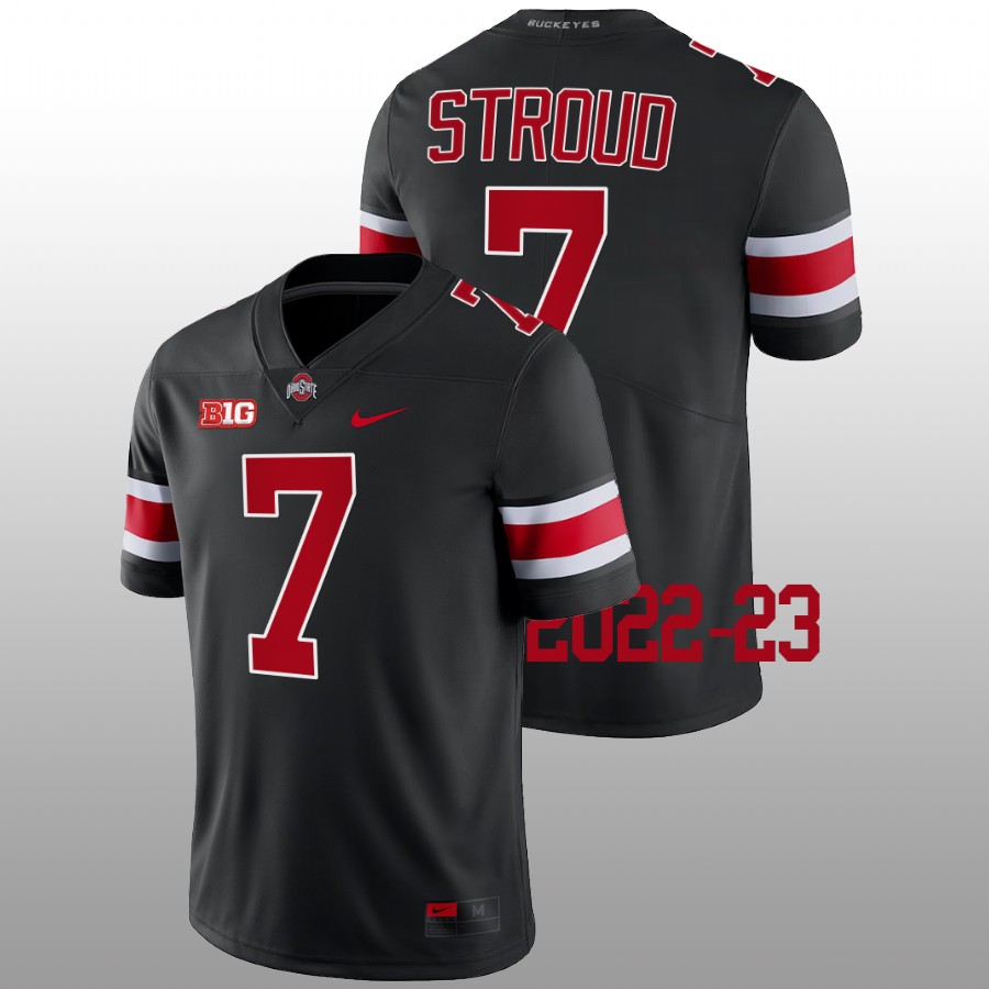 2022 23 ohio state buckeyes c 1.j. stroud black limited football jersey