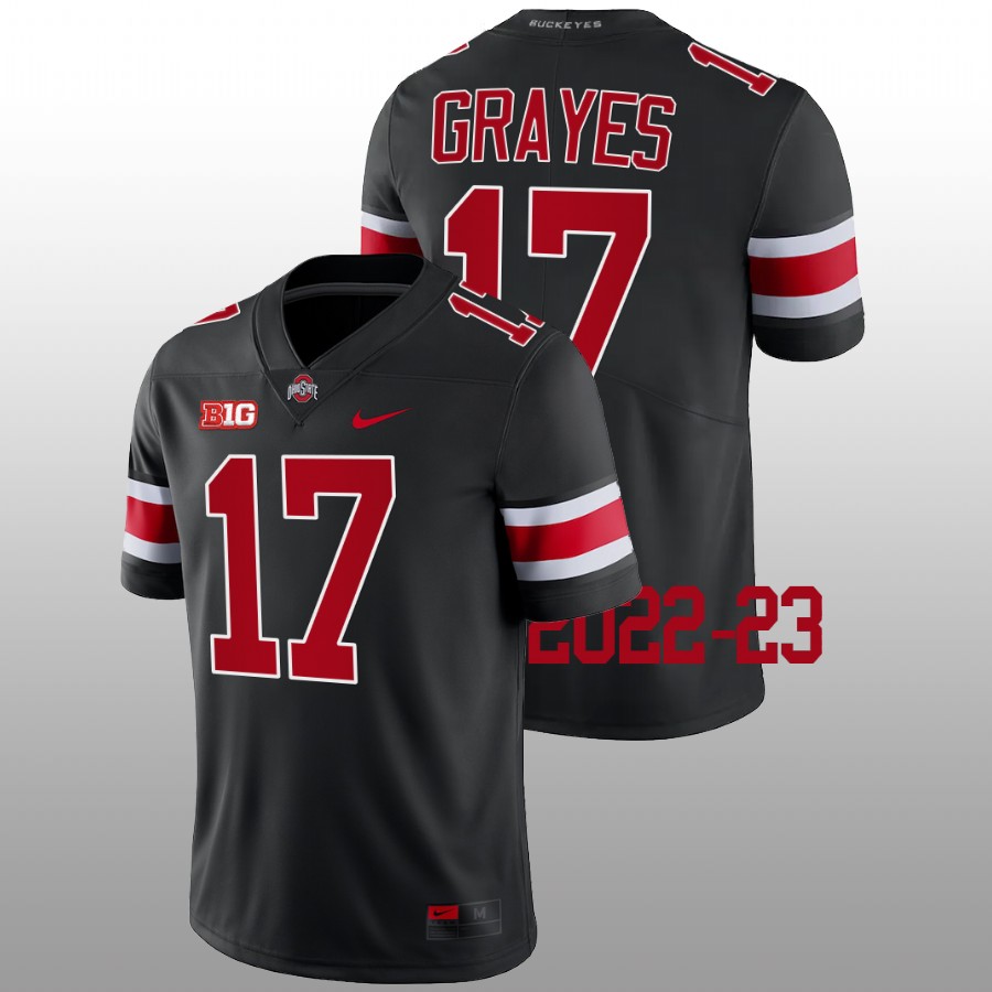 2022 23 ohio state buckeyes kyion grayes black limited football jersey