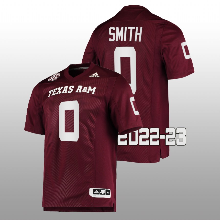 2022 23 texas a&m aggies ainias smith maroon college football jersey