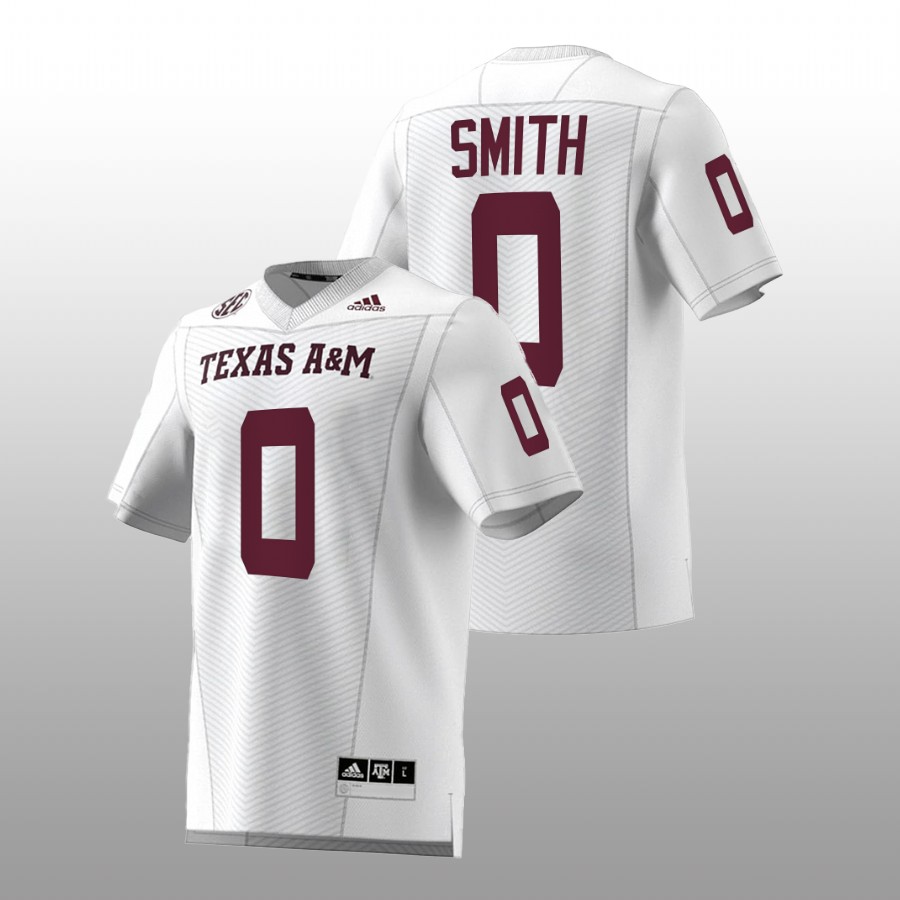 2022 23 texas a&m aggies ainias smith white football premier strategy men jersey
