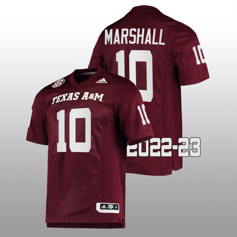 2022 23 texas a&m aggies chris marshall maroon college football jersey
