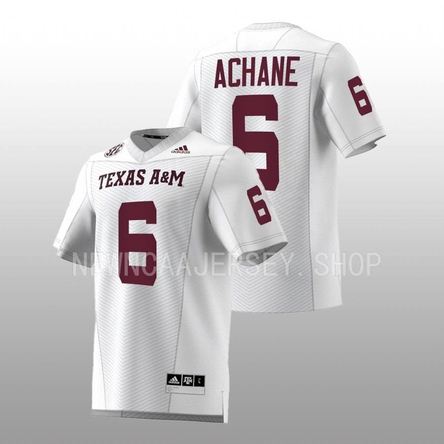 2022 23 texas a&m aggies devon achane white football premier strategy men jersey