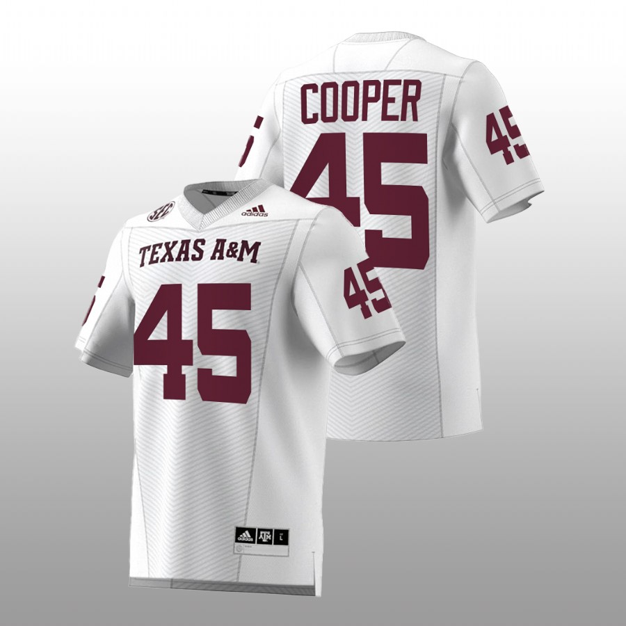 2022 23 texas a&m aggies edgerrin cooper white football premier strategy men jersey