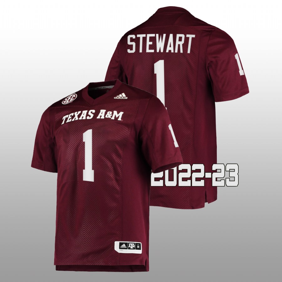 2022 23 texas a&m aggies evan stewart maroon college football jersey
