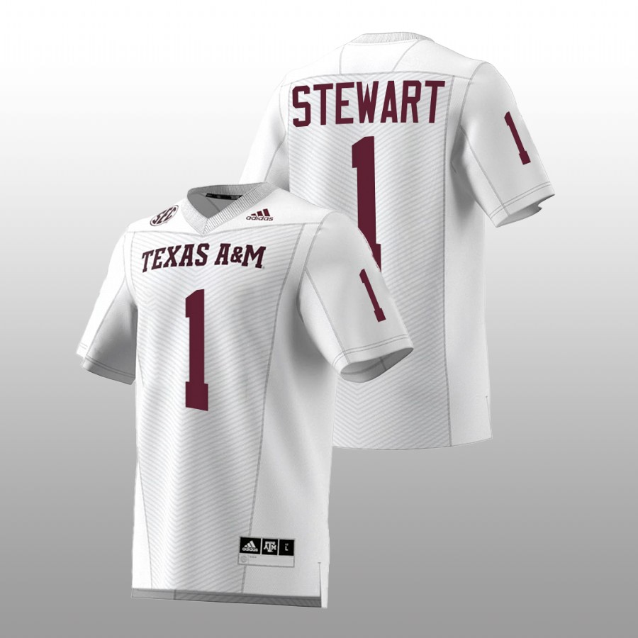 2022 23 texas a&m aggies evan stewart white football premier strategy men jersey