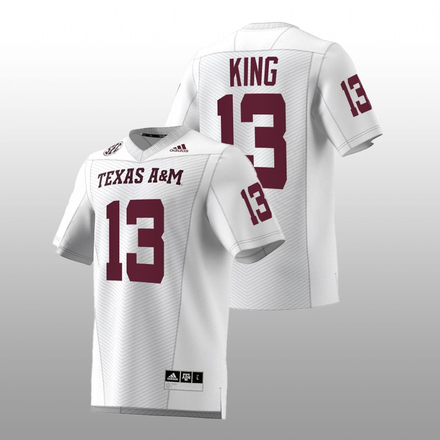 2022 23 texas a&m aggies haynes king white football premier strategy men jersey