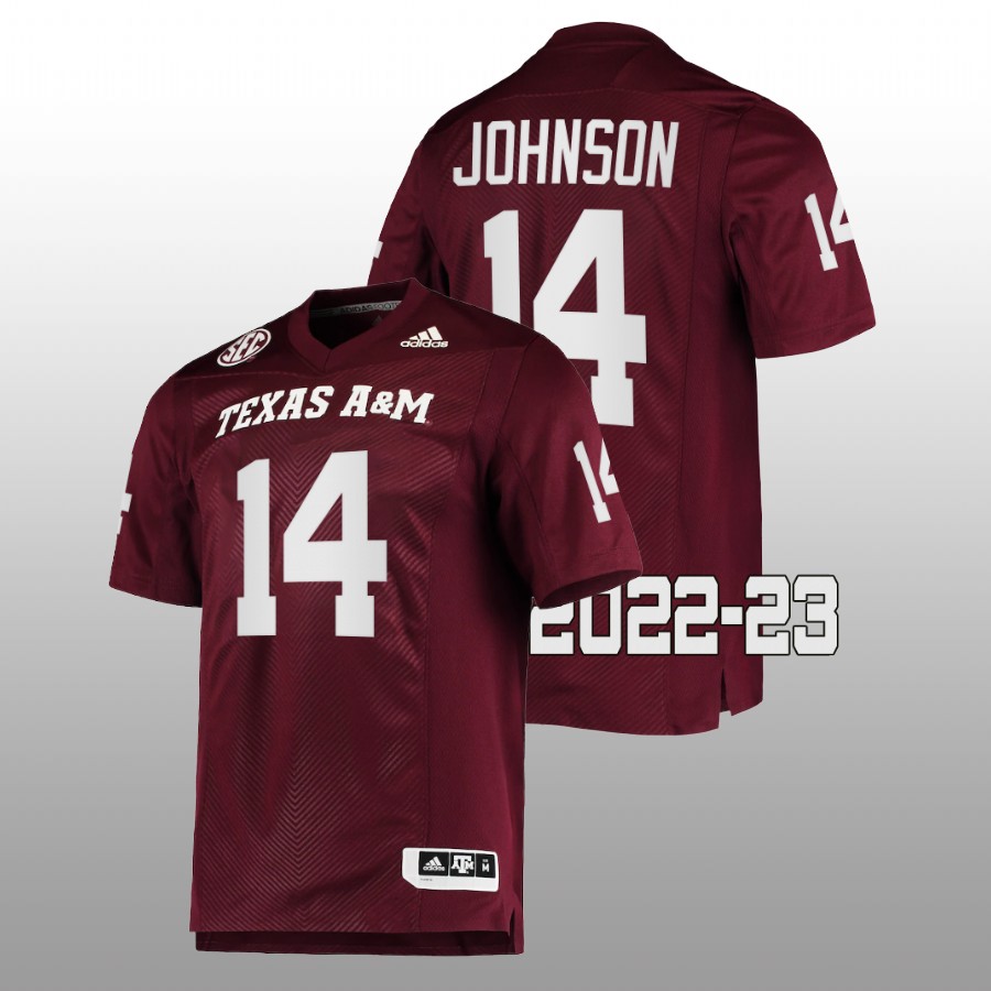 2022 23 texas a&m aggies max johnson maroon college football jersey