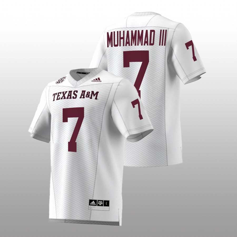 2022 23 texas a&m aggies moose muhammad iii white football premier strategy men jersey
