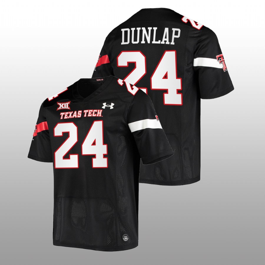 2022 23 texas tech red raiders malik dunlap black college football jersey