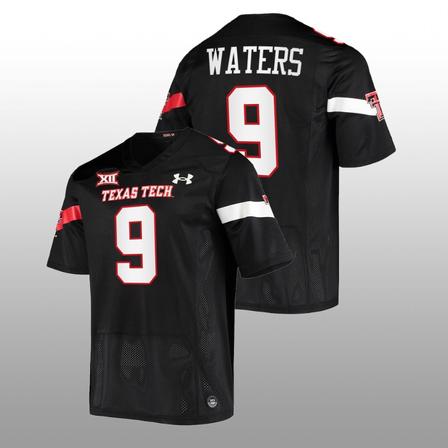 2022 23 texas tech red raiders marquis waters black college football jersey