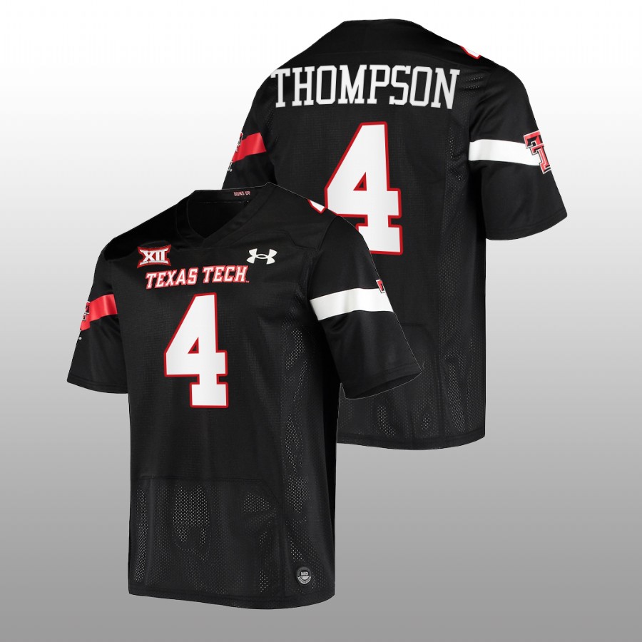 2022 23 texas tech red raiders sarodrick thompson black college football jersey