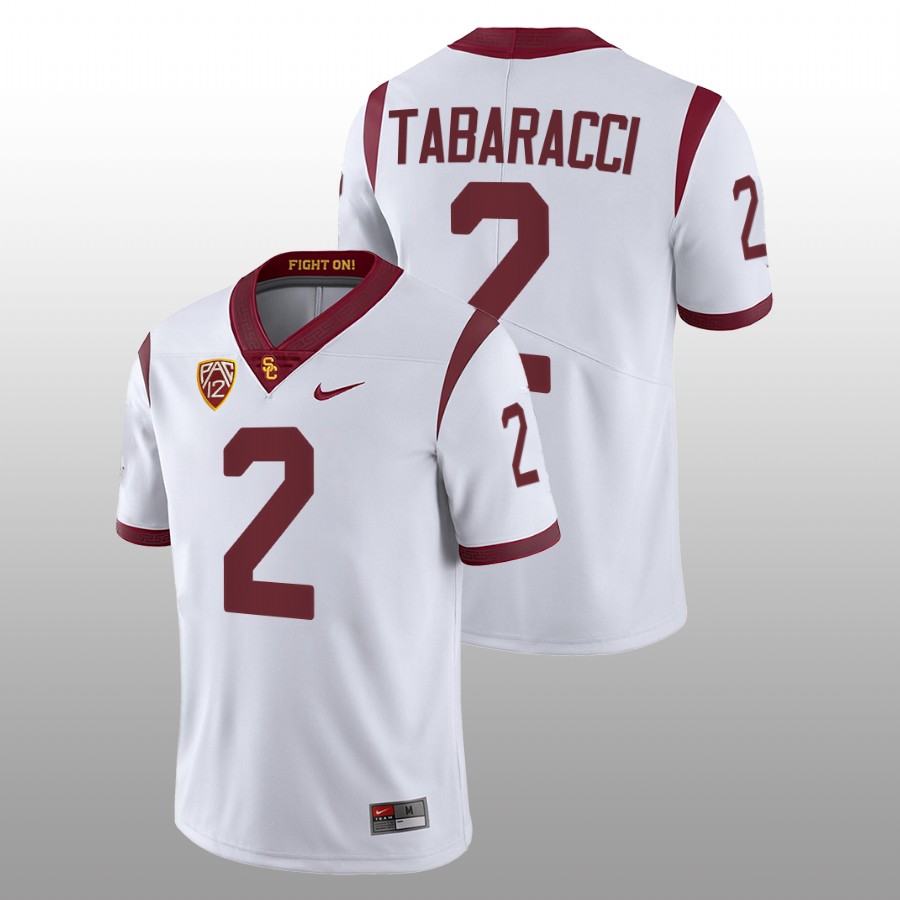 2022 23 usc trojans carson tabaracci white college football jersey