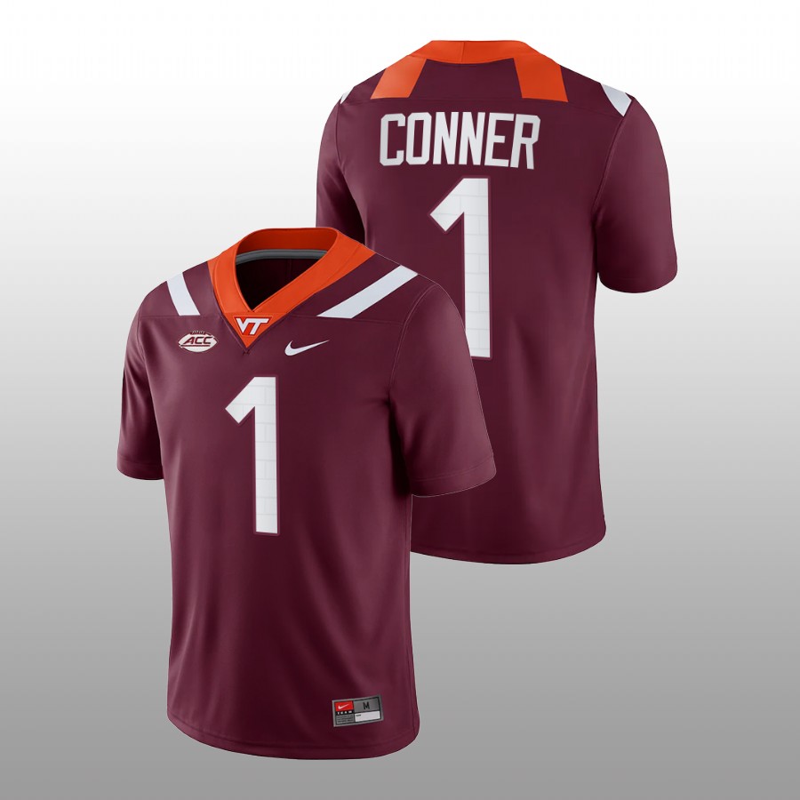 2022 23 virginia tech hokies chamarri conner maroon college football nil replica jersey