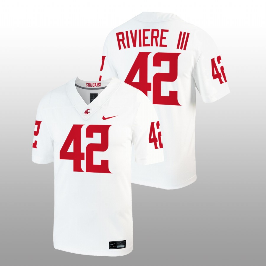 2022 23 washington state cougars billy riviere iii white college football men jersey