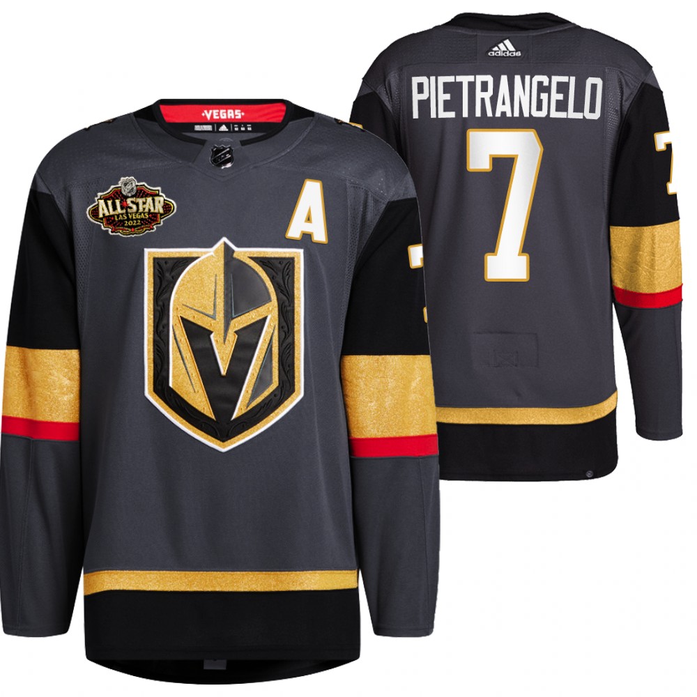 2022 All-Star Vegas Golden Knights Alex Pietrangelo Black Alternate Primegreen Jersey