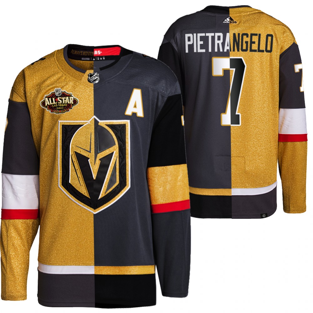 2022 All-Star Vegas Golden Knights Alex Pietrangelo Gold Black Split Edition Jersey
