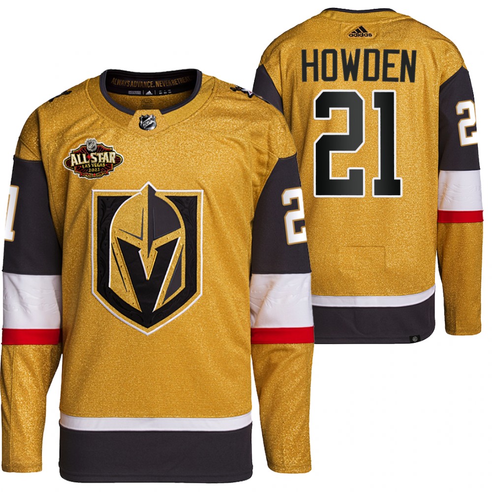 2022 All-Star Vegas Golden Knights Brett Howden Gold Authentic Primegreen Jersey