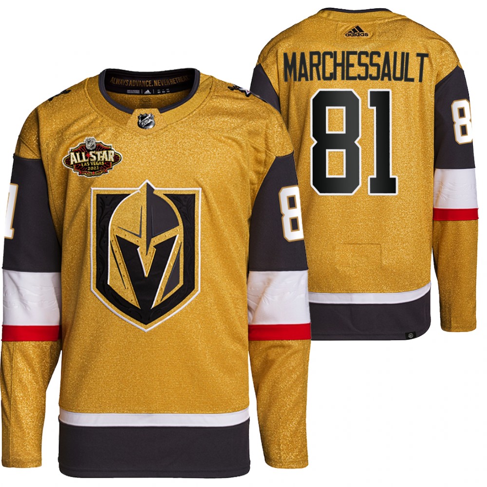 2022 All-Star Vegas Golden Knights Jonathan Marchessault Gold Authentic Primegreen Jersey