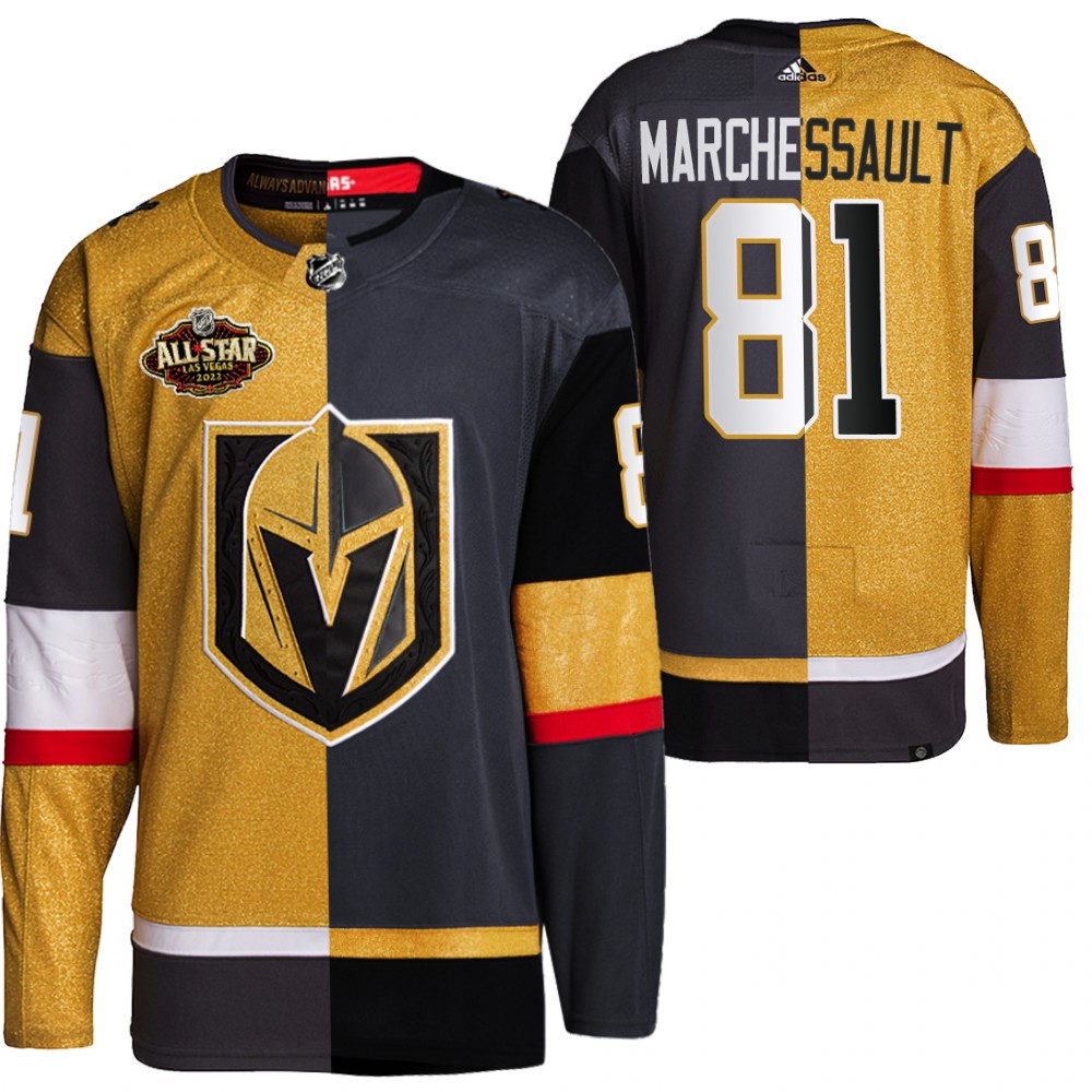 2022 All-Star Vegas Golden Knights Jonathan Marchessault Gold Black Split Edition Jersey