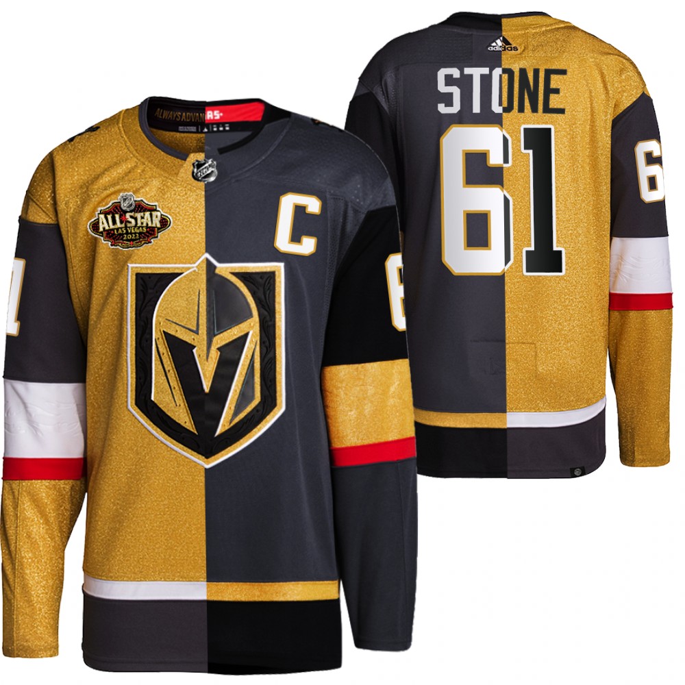 2022 All-Star Vegas Golden Knights Mark Stone Gold Black Split Edition Jersey