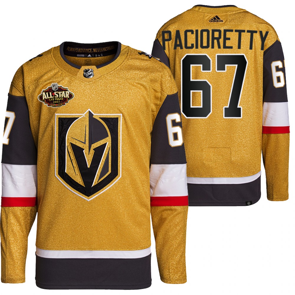 2022 All-Star Vegas Golden Knights Max Pacioretty Gold Authentic Primegreen Jersey