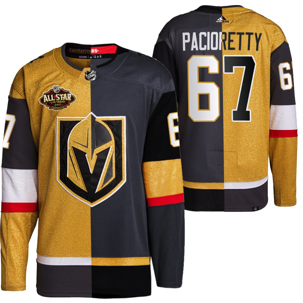 2022 All-Star Vegas Golden Knights Max Pacioretty Gold Black Split Edition Jersey