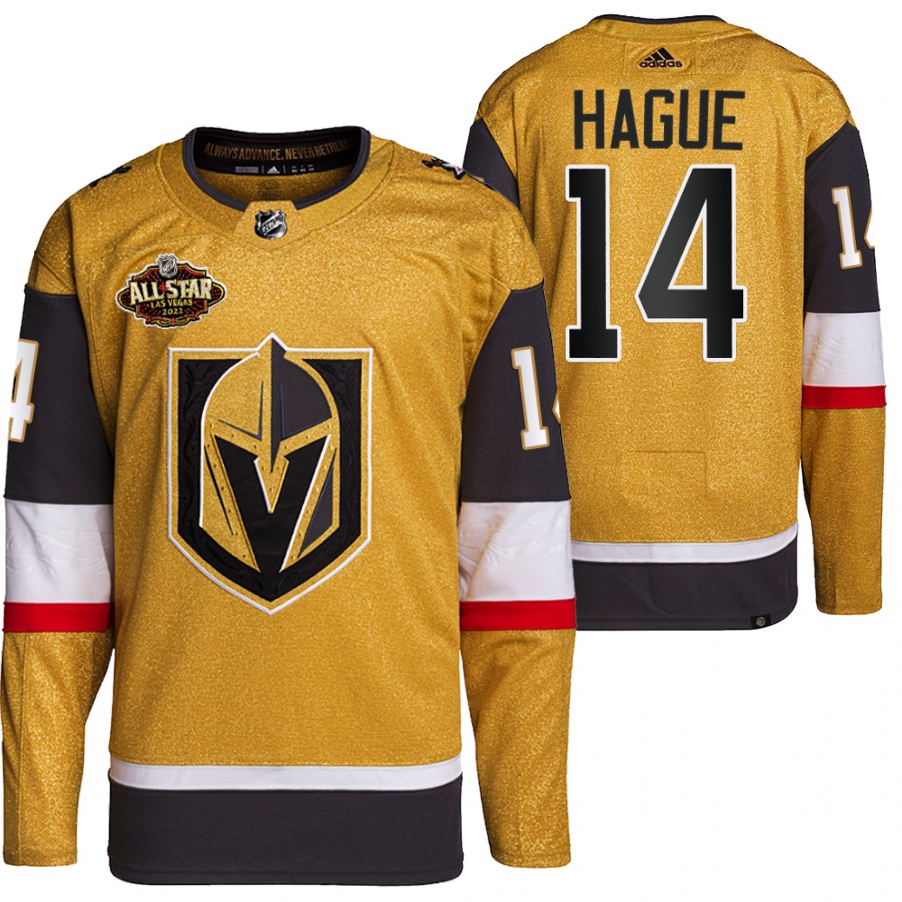 2022 All-Star Vegas Golden Knights Nicolas Hague Gold Authentic Primegreen Jersey