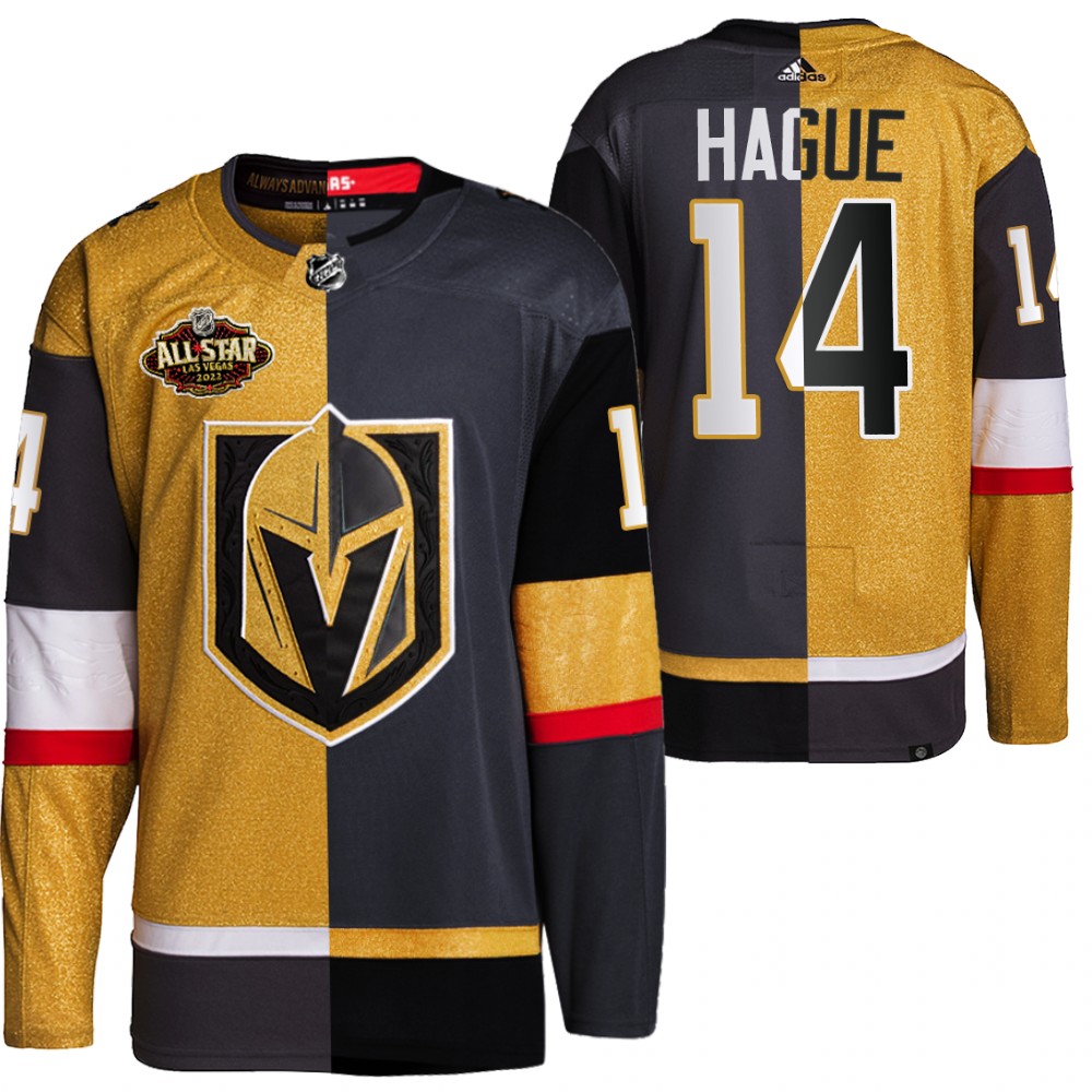 2022 All-Star Vegas Golden Knights Nicolas Hague Gold Black Split Edition Jersey
